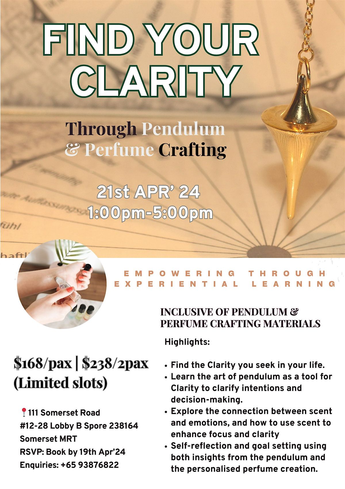Clarity Workshop Through Pendulum & Perfume Crafting