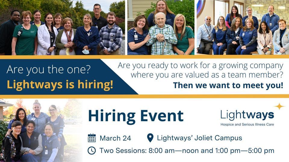 Lightways Hiring Event, 250 Water Stone Cir, Joliet, IL 604318313, United States, 24 March 2023