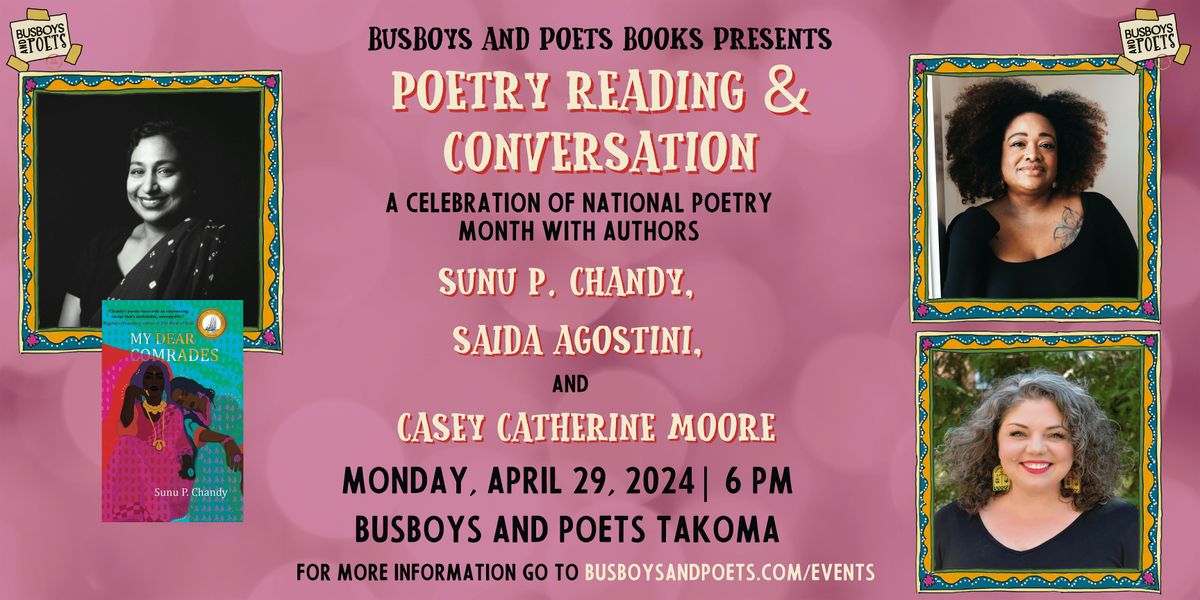 POETRY READING & CONVERSATION | A Busboys and Poets Books Presentation