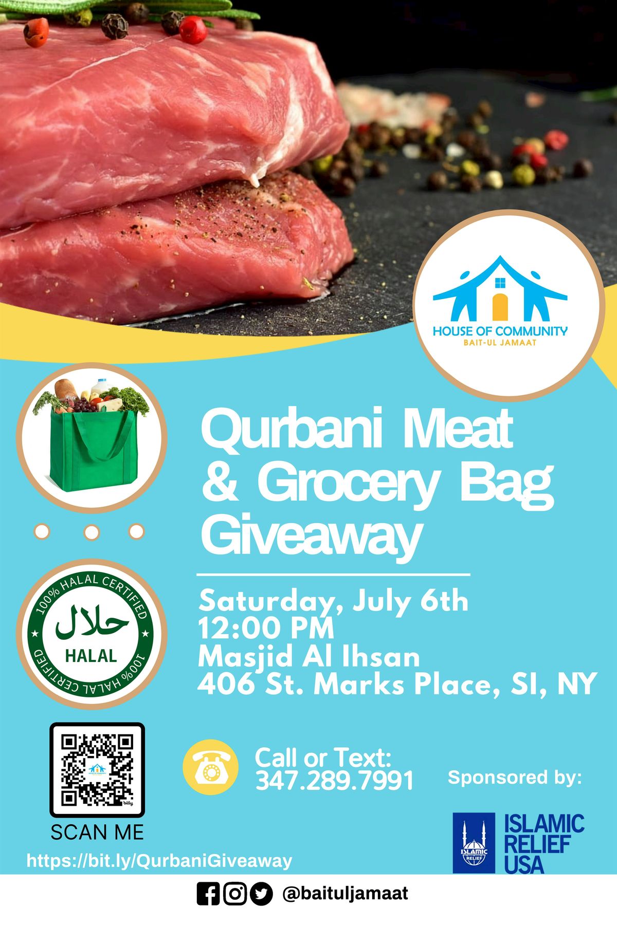 Qurbani Meat and Grocery Bag Giveaway