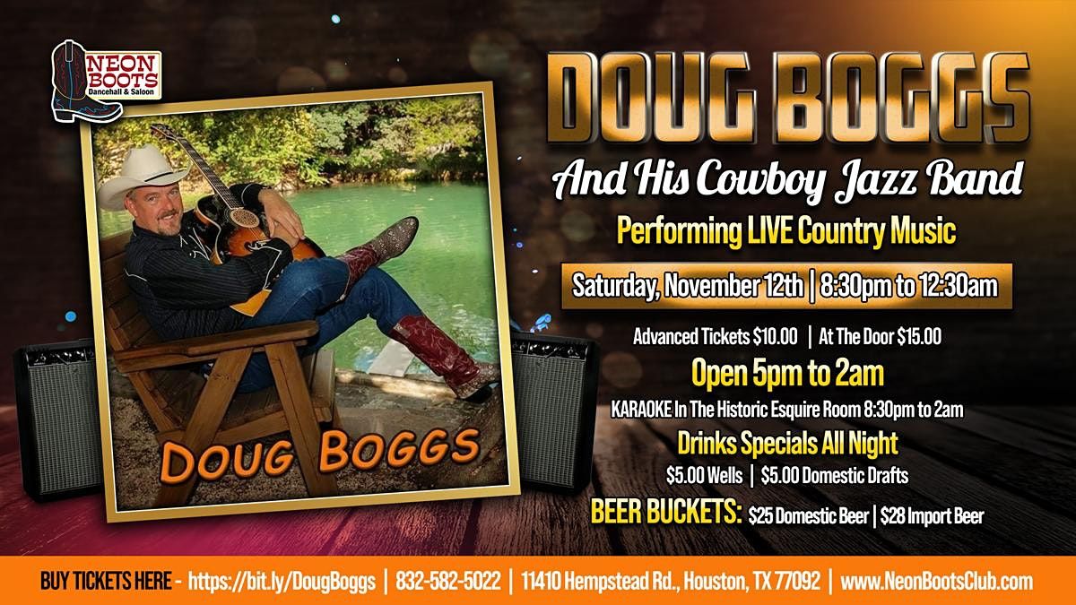 LIVE Music with DOUB BOGGS back again at NEON BOOTS!