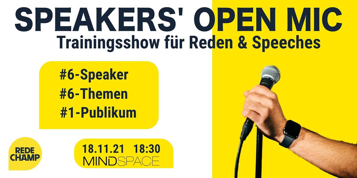 Speakers' Open Mic