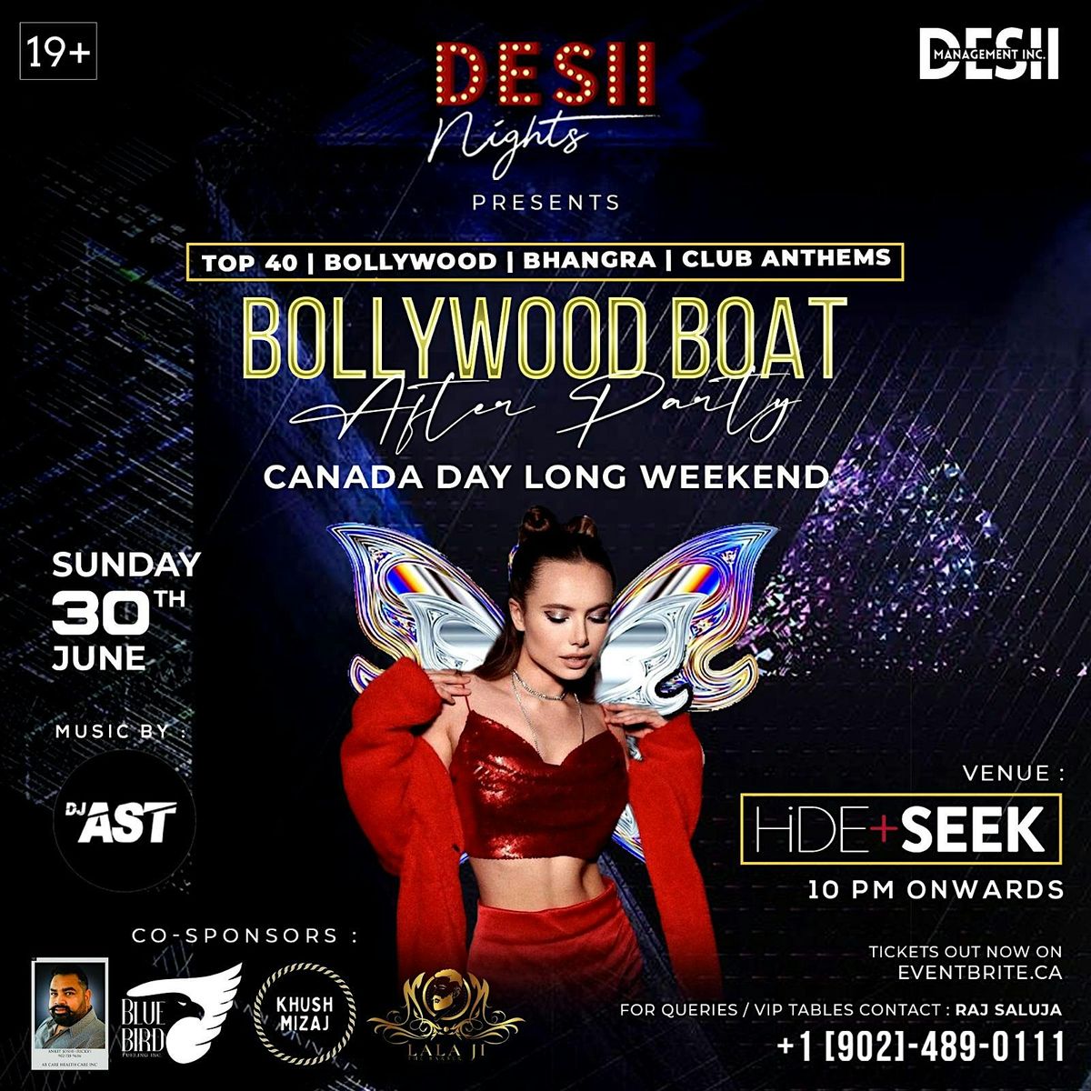 BOLLYWOOD BOAT AFTER-PARTY| DJ AST | HIDE+SEEK | 30TH JUNE| CANADA DAY