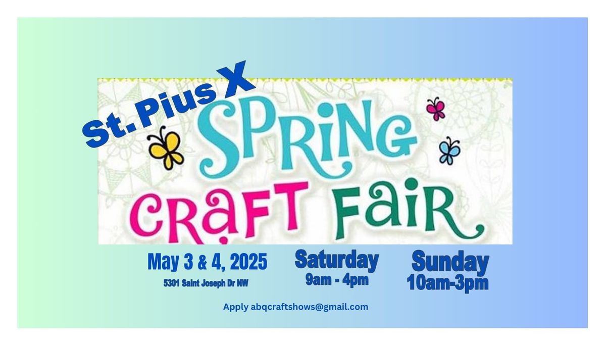 St. Pius Spring Craft Show-2 day show