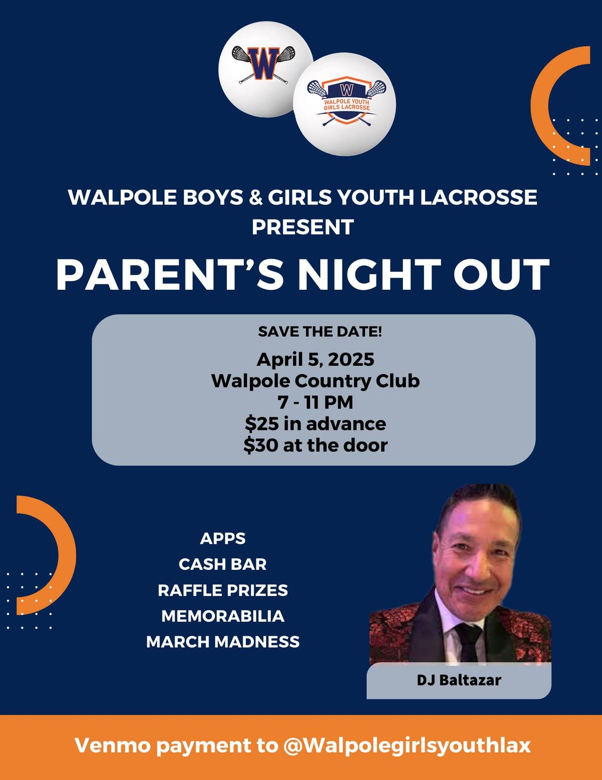 Walpole Boys & Girls Youth Lacrosse Parent's Night Out