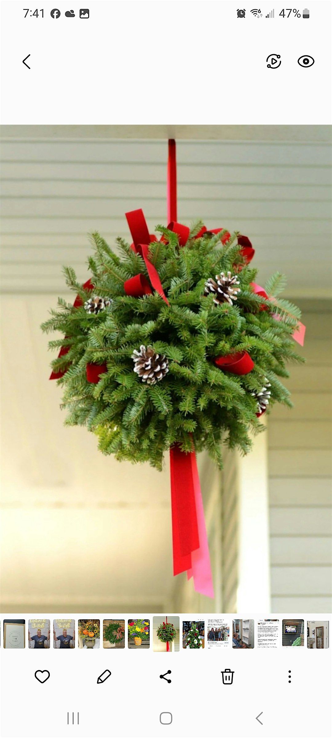 Fresh Evergreen Kissing Ball