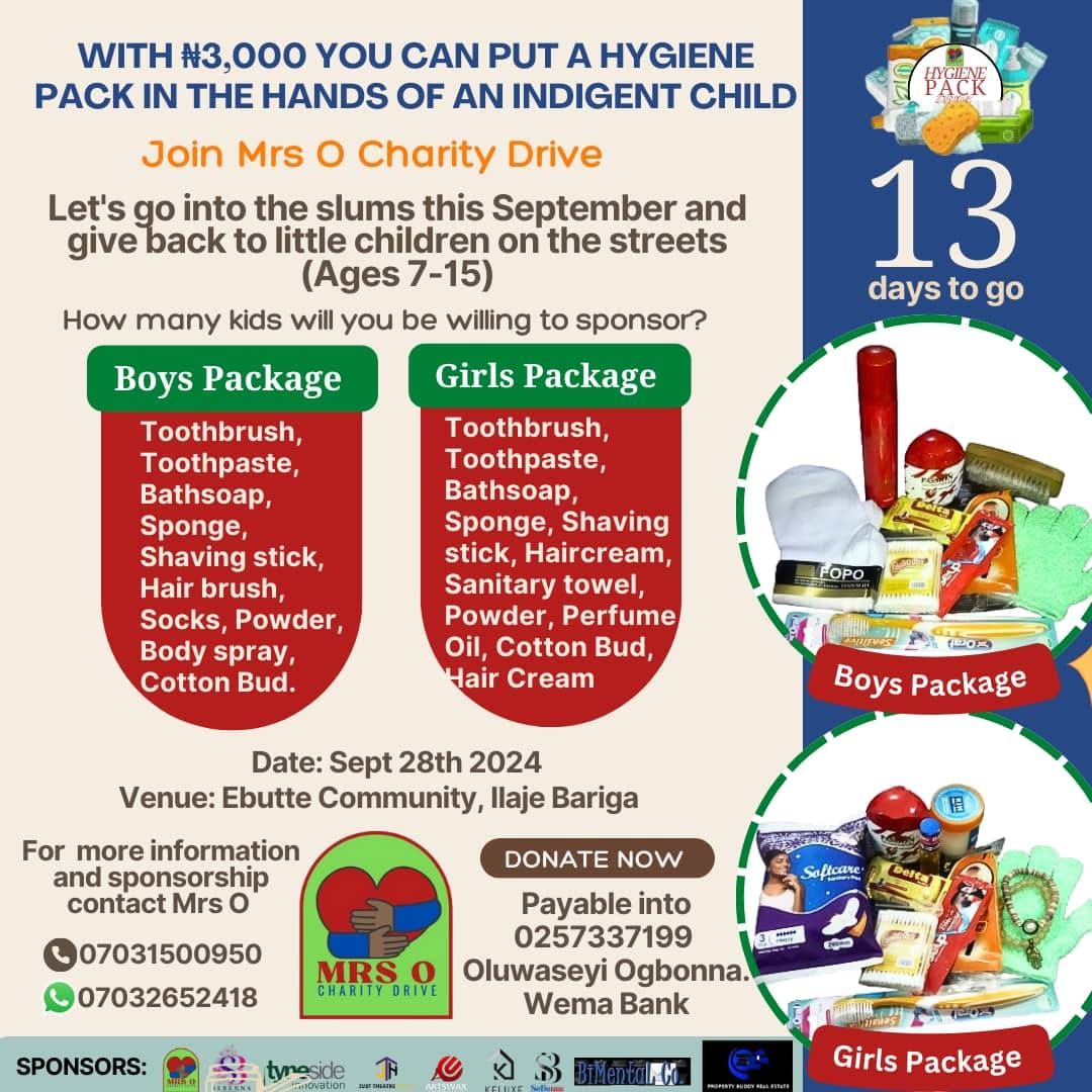 Hygiene Pack Drive