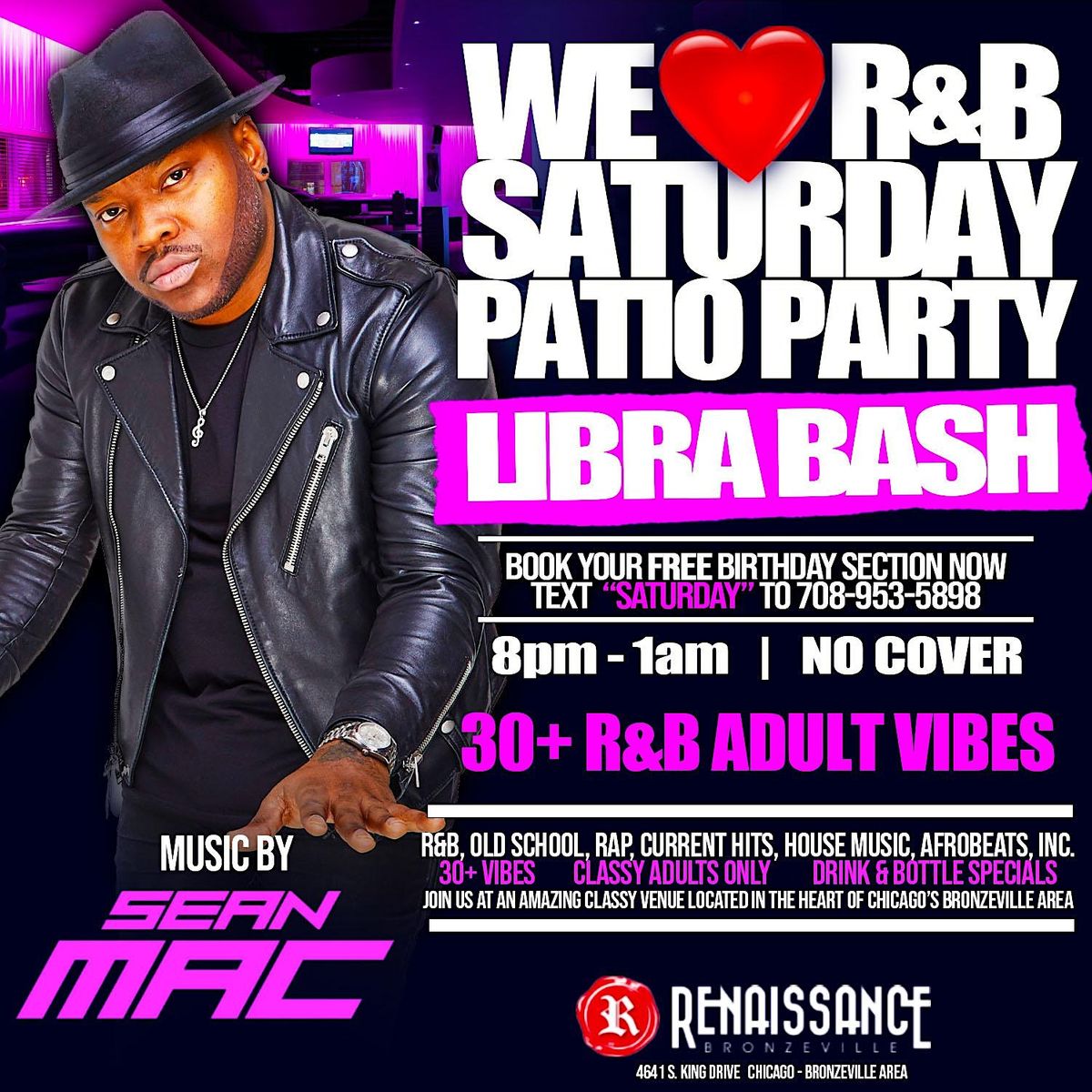 Saturday Nights at Renaissance Patio R&B Party