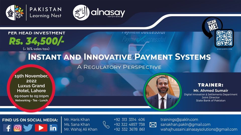 Instant and Innovative Payment Systems (A Regulatory Perspective)