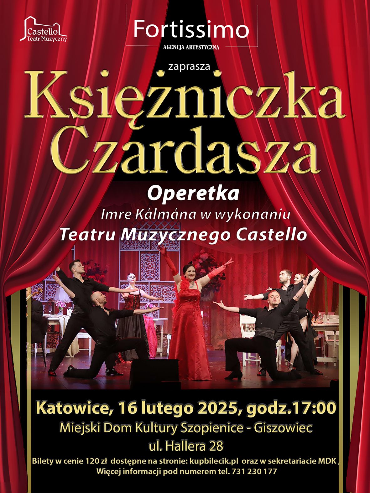 Ksi\u0119\u017cniczka Czardasza w wykonaniu Teatru Muzycznego Castello