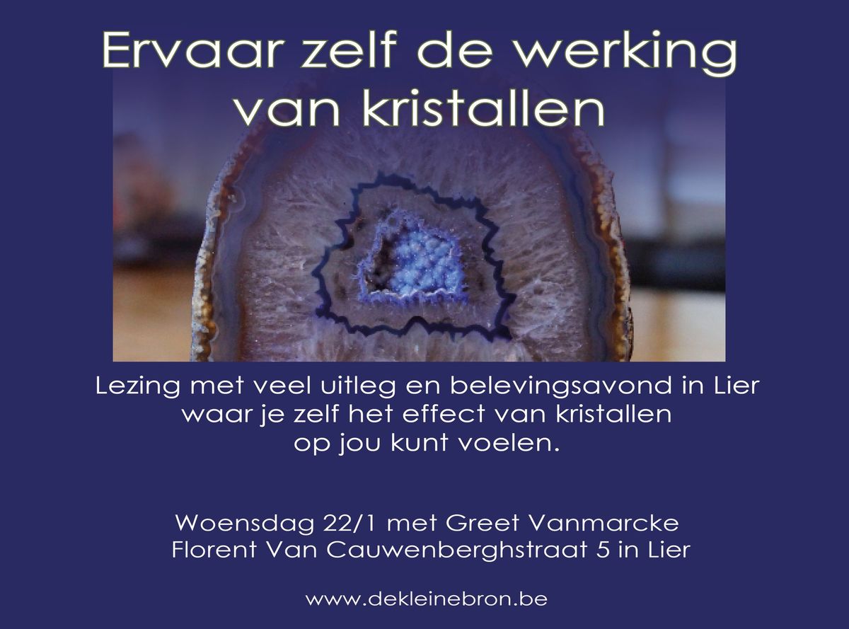 Lezing:  Ervaar zelf de werking van kristallen