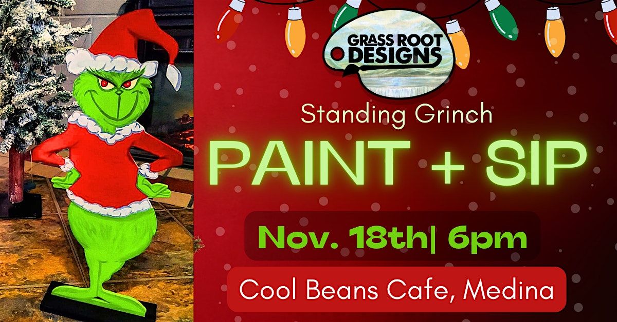 Standing Grinch Paint Party | Cool Beans Caf\u00e9