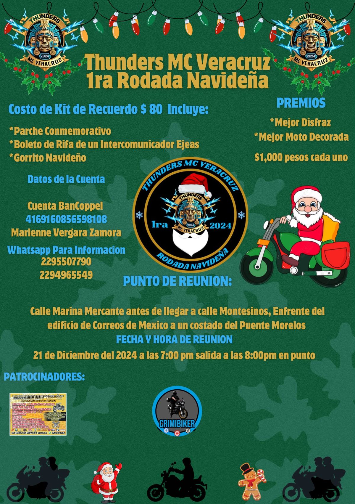 RODADA NAVIDE\u00d1A THUNDERS MC VERACRUZ 21 DE DICIEMBRE