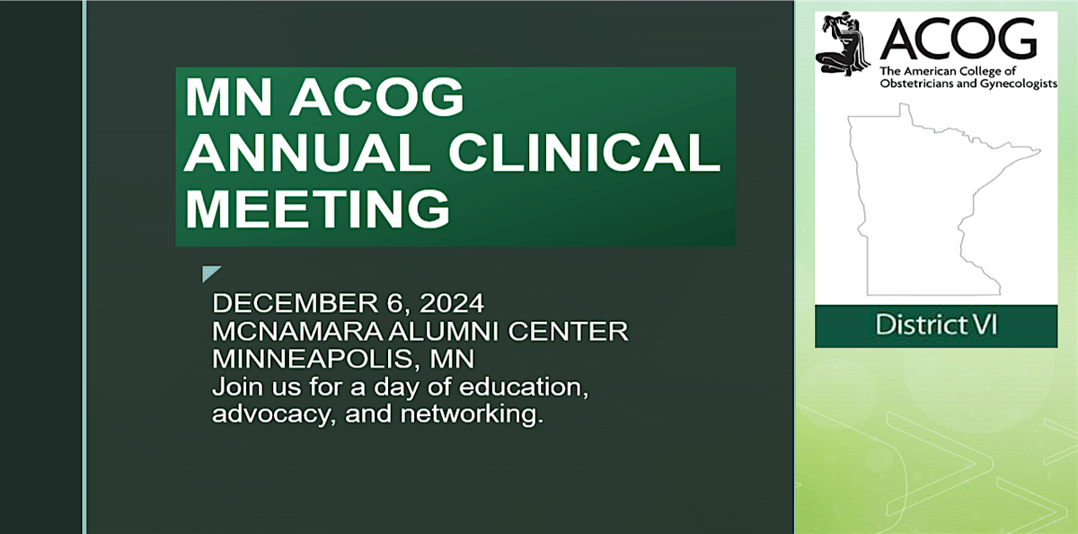 MN ACOG Annual Clinical Meeting - Exhibit Registration 2024