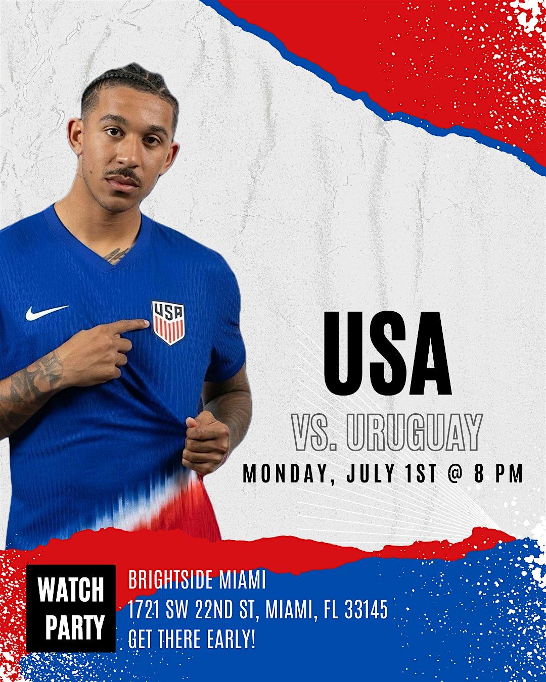 Miami Watch Party USA vs. Uruguay Copa Am\u00e9rica 2024