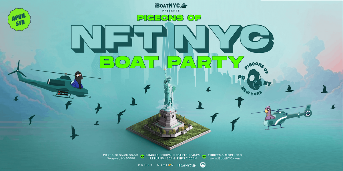 Pigeons of NFT NYC Boat Party
