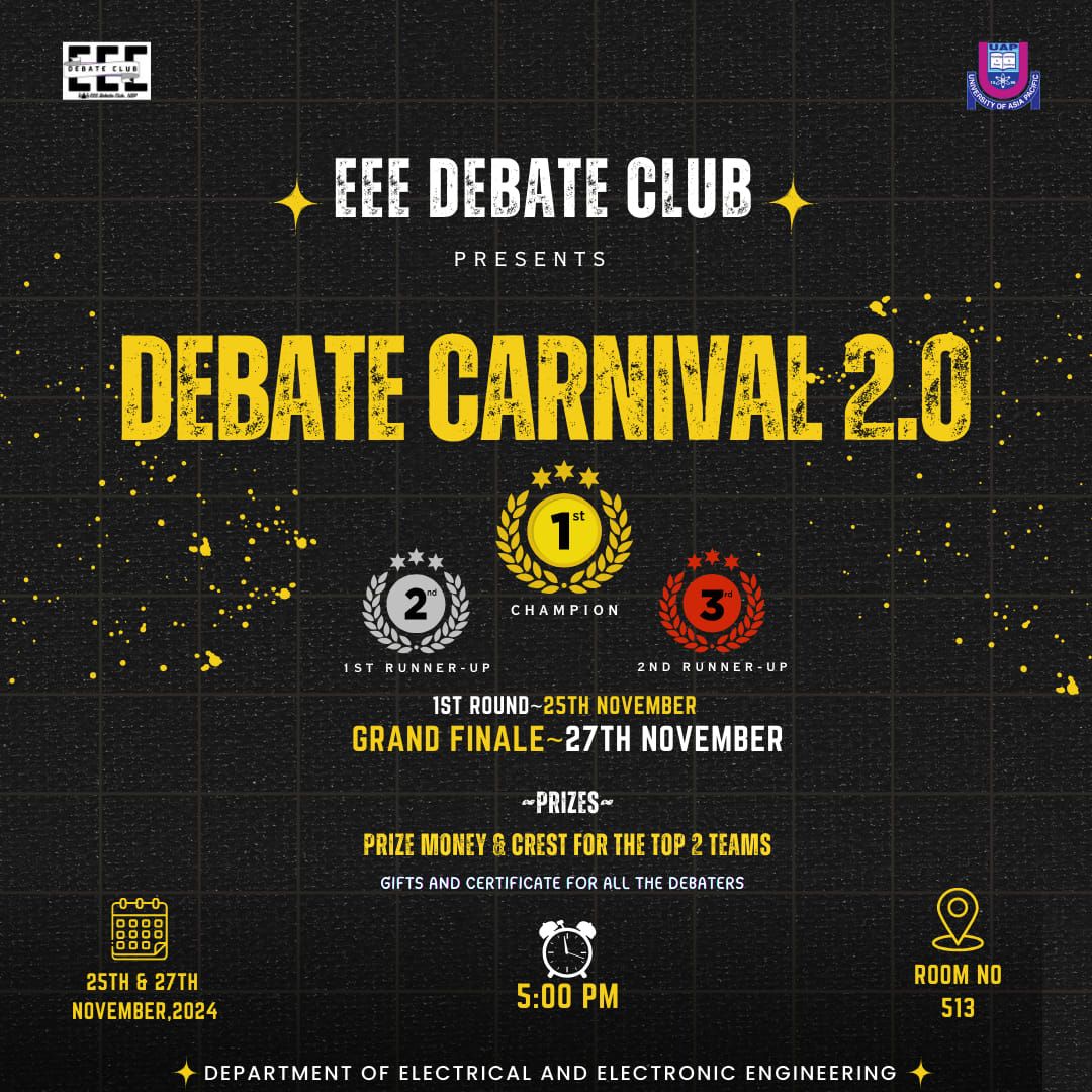 EEE Debate Club Presents: Debate Carnival 2.0!