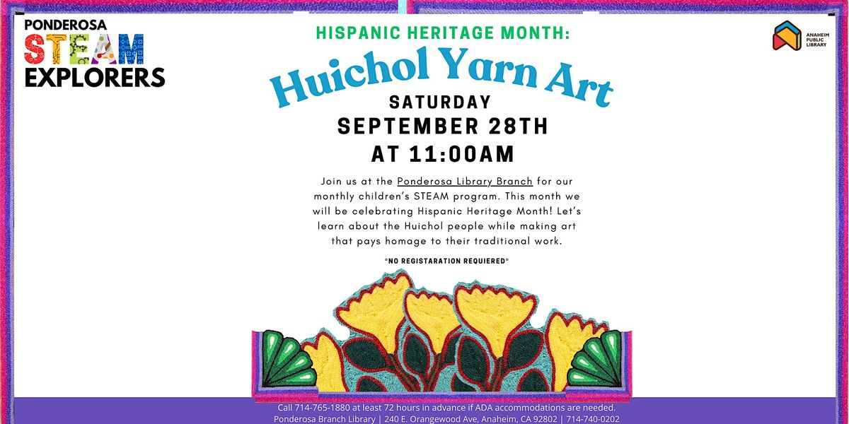 STEAM Explorers: Huichol Yarn Art at Ponderosa Joint-Use Branch