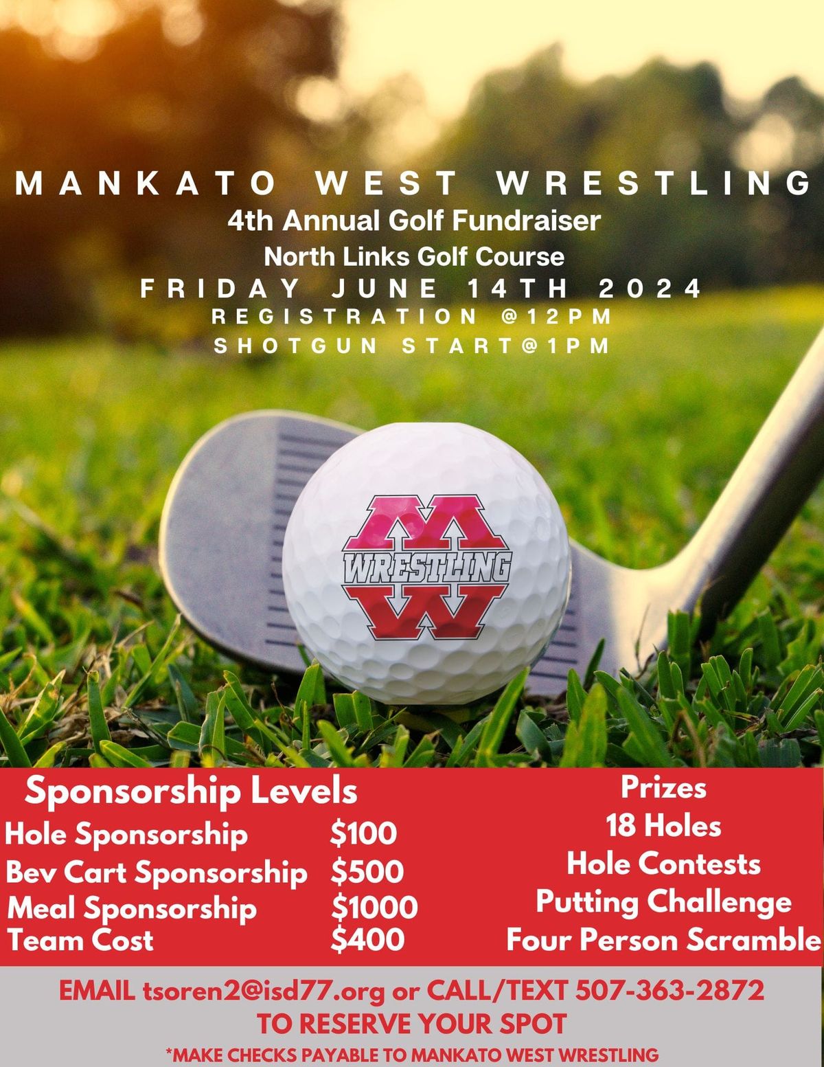 Mankato West Wrestling Golf Fundraiser