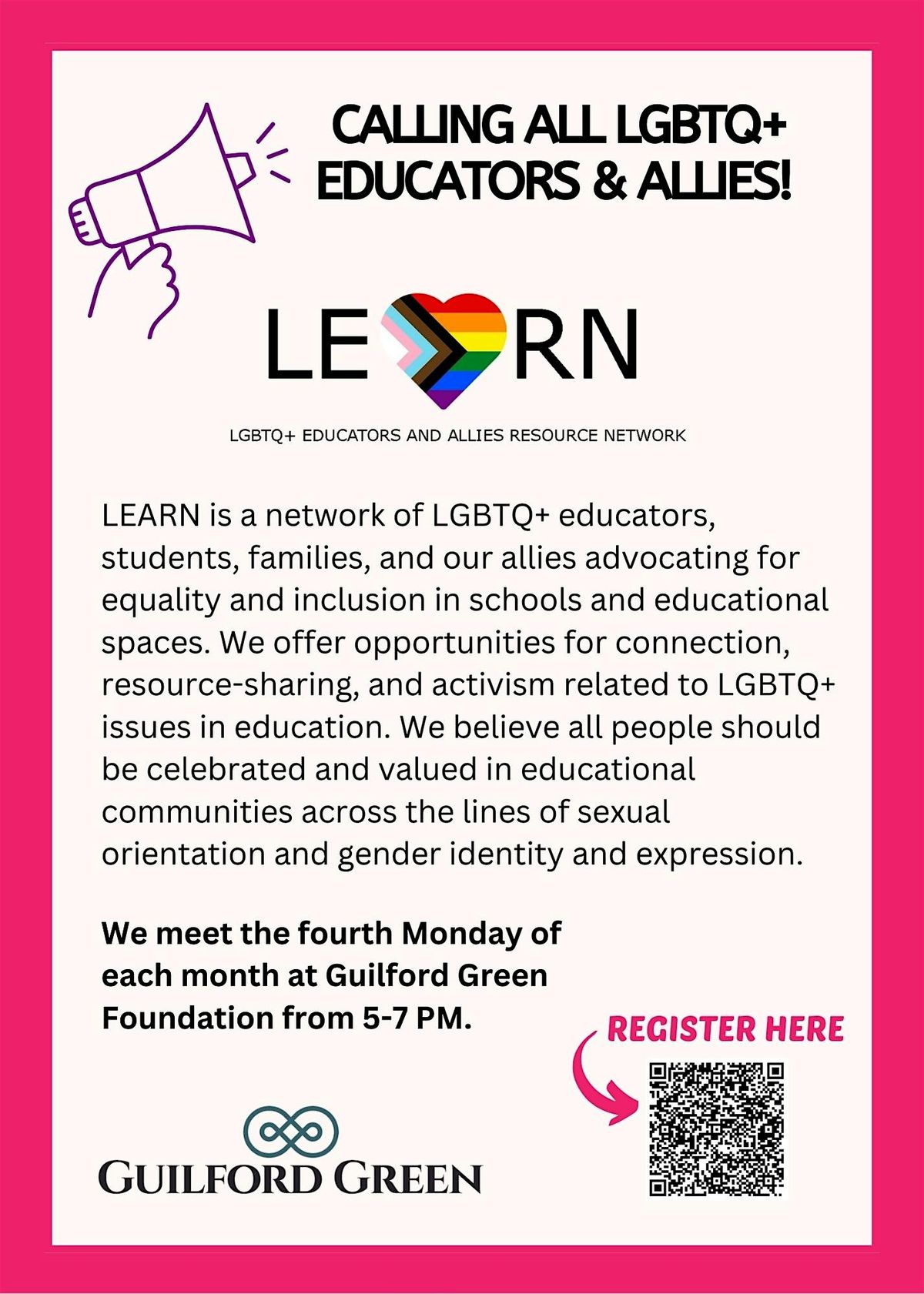 4th Monday LGBTQ+ Educator's Network