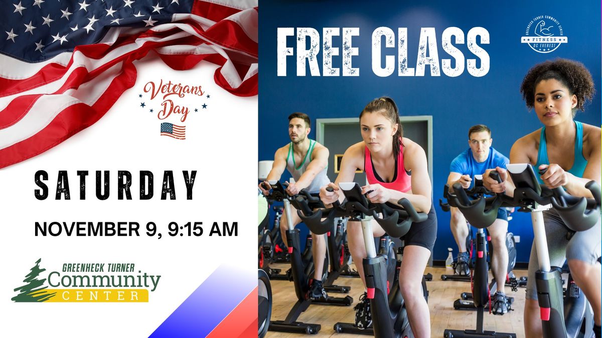 FREE Cycling Class on November 9- Veterans Day 