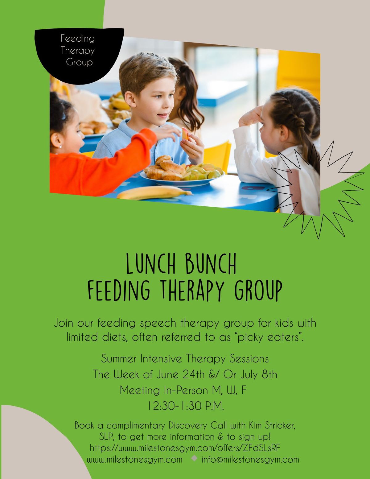 Summer Intensive Feeding Therapy Group