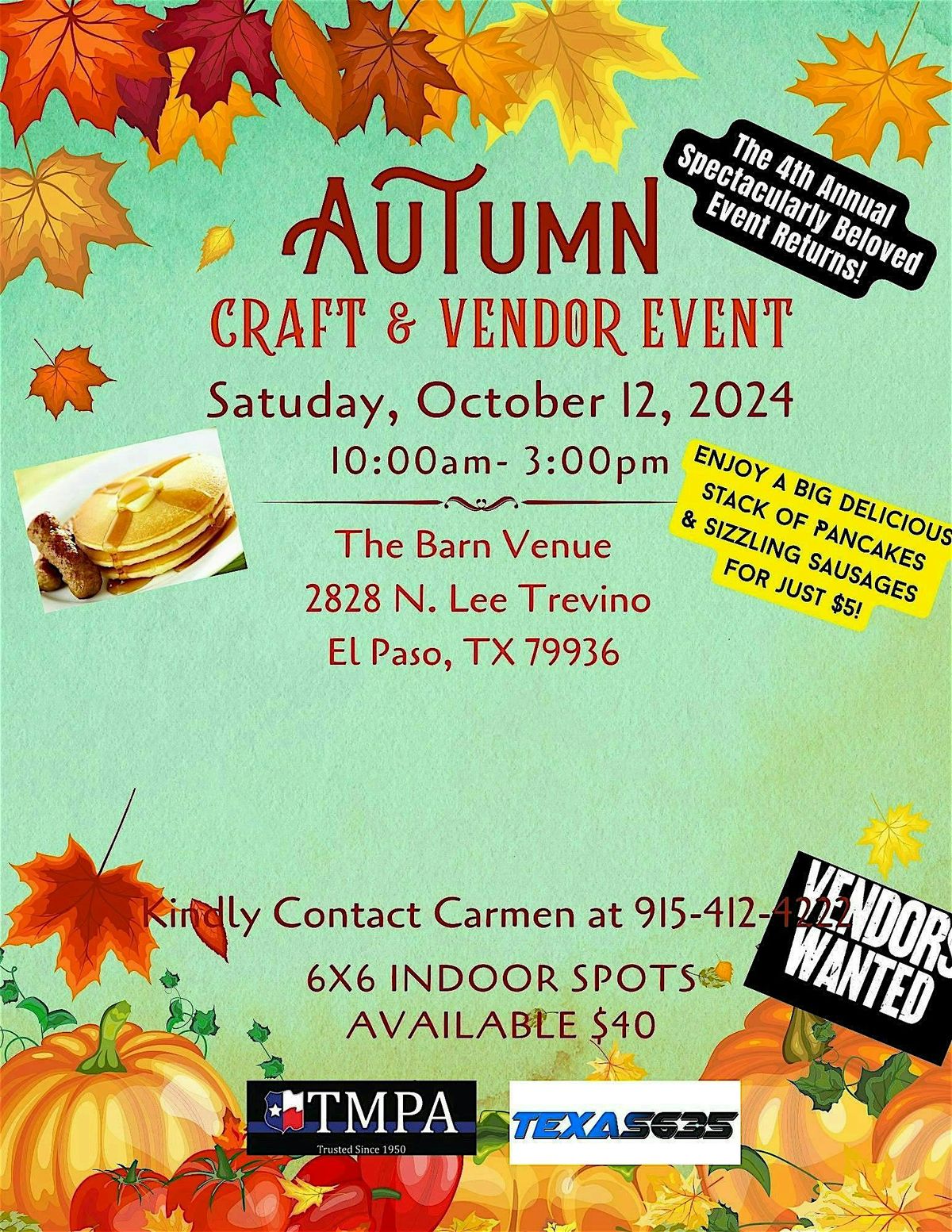 Autumn Craft Fair Pancake Breakfast