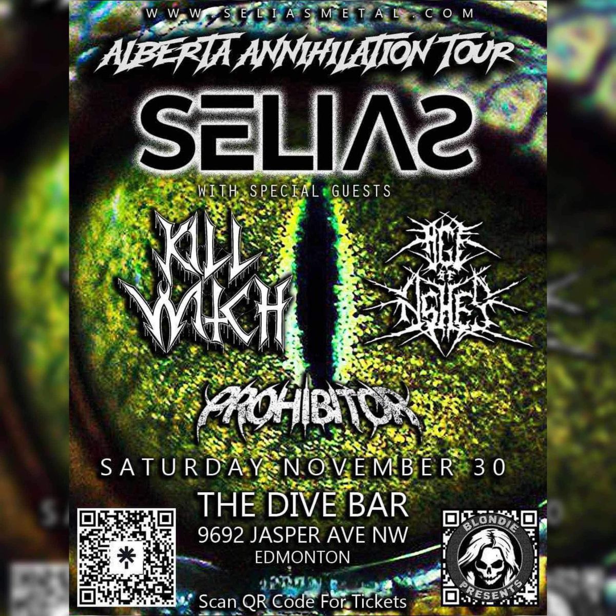 AB ANNIHILATION TOUR w\/ SELIAS, K*ll Witch, Prohibitor, & Age of Ashes 