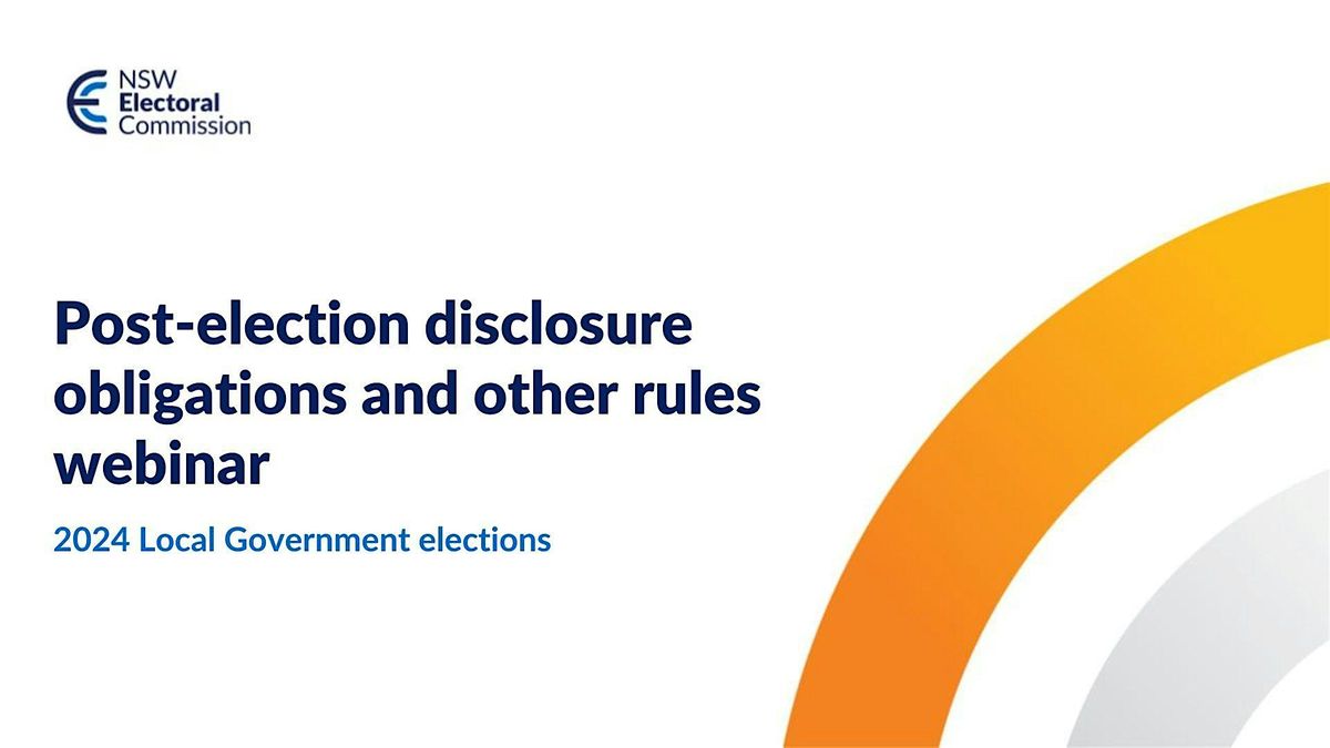 Post-election disclosure obligations and other rules webinar