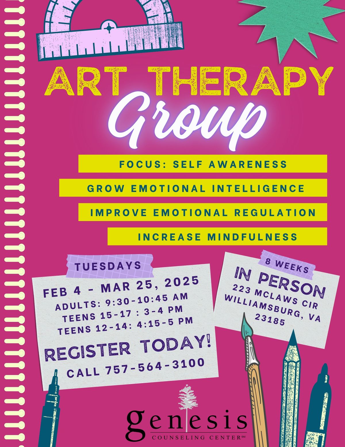 Art Therapy Groups, Williamsburg