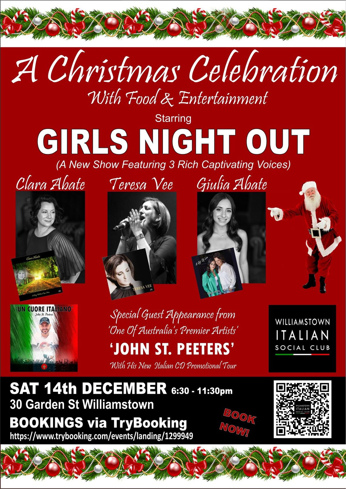 GIRLS NIGHT OUT Starring Clara Abate, Teresa Vee & Giulia Abate with John St. Peeters 