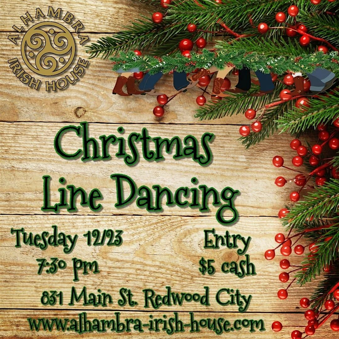 Christmas Line Dancing lesson . Food, drinks and holiday vibes