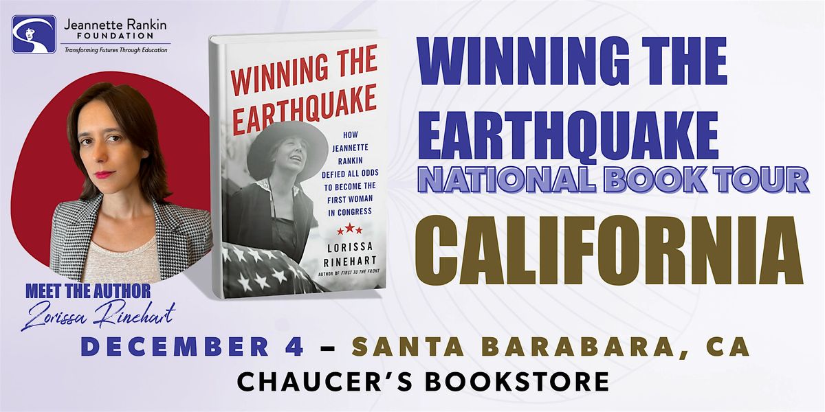 Winning the Earthquake Book Tour @ Chaucer's Books