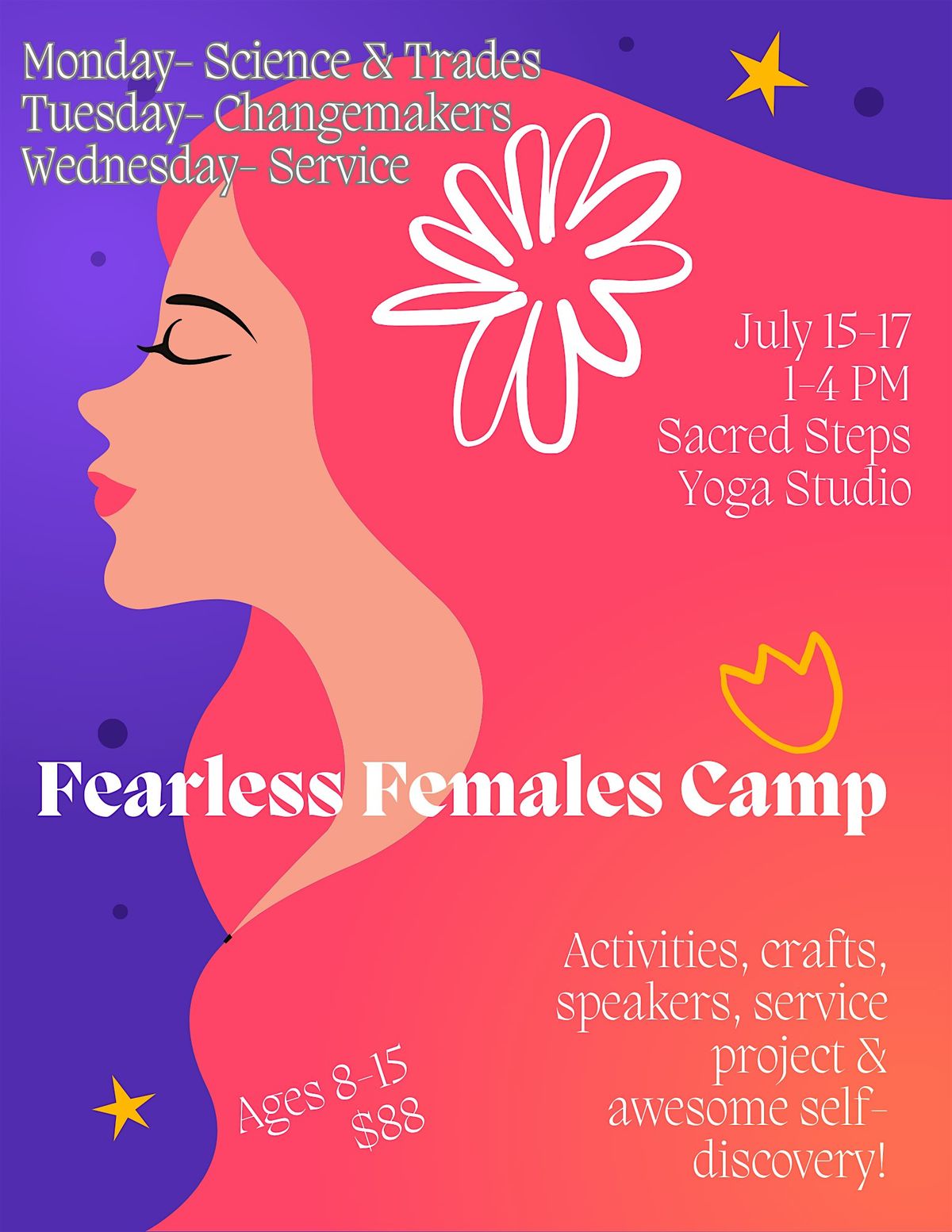 Fearless Females Camp with Sacred Steps Yoga