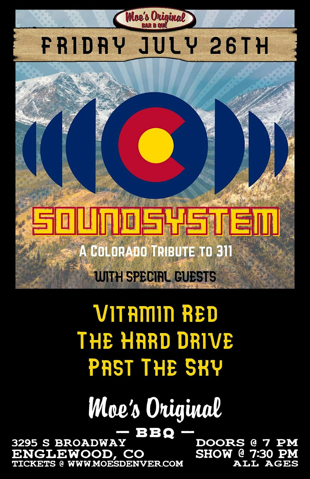 Soundsystem (311 Tribute) w\/ Vitamin Red + The Hard Drive + Past The Sky