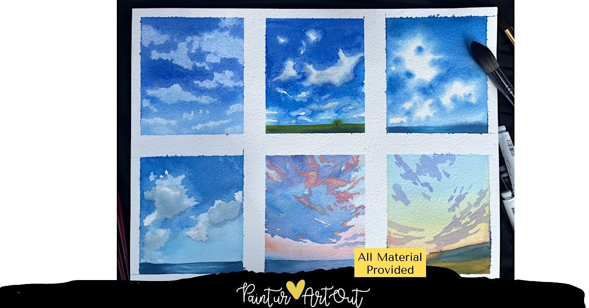 Watercolour Skies with Paint Ur Art Out at Glendale Community Association