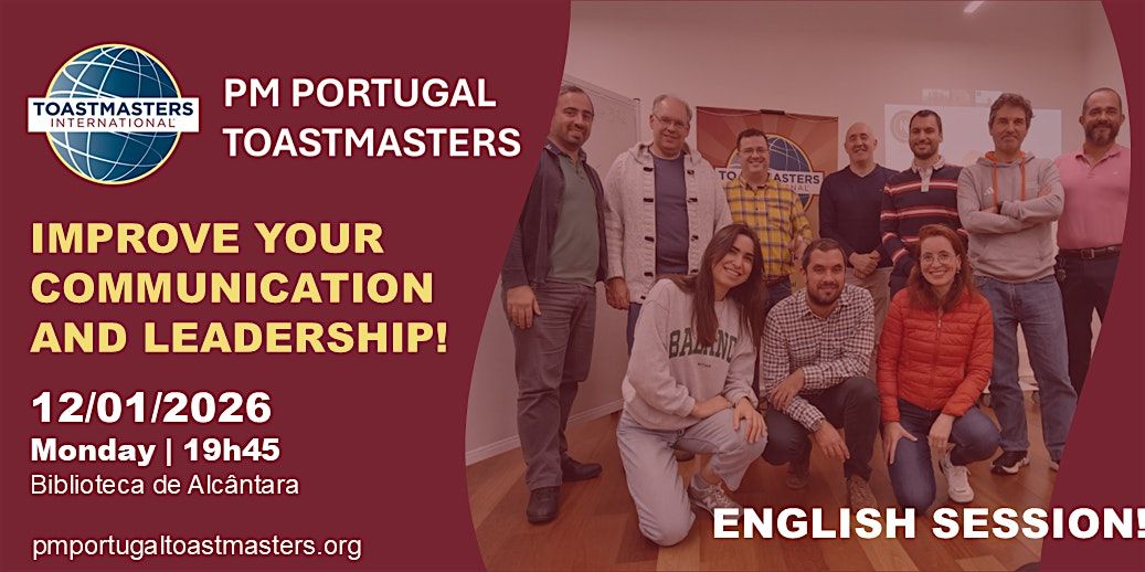 PM PORTUGAL TOASTMASTERS | January 12th | English Session!