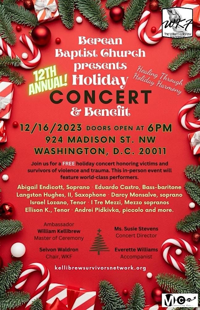12th Annual Holiday Concert and Benefit for the Kellibrew Survivors Network