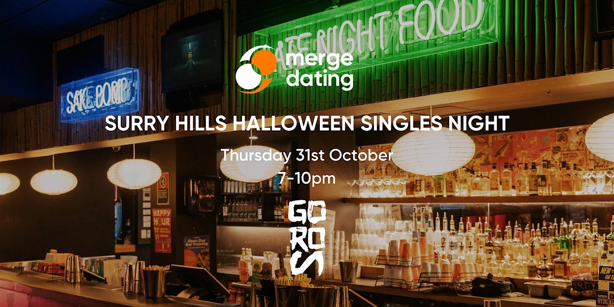 Merge Dating | Singles Halloween Event | Goros Surry Hills  | 27-40