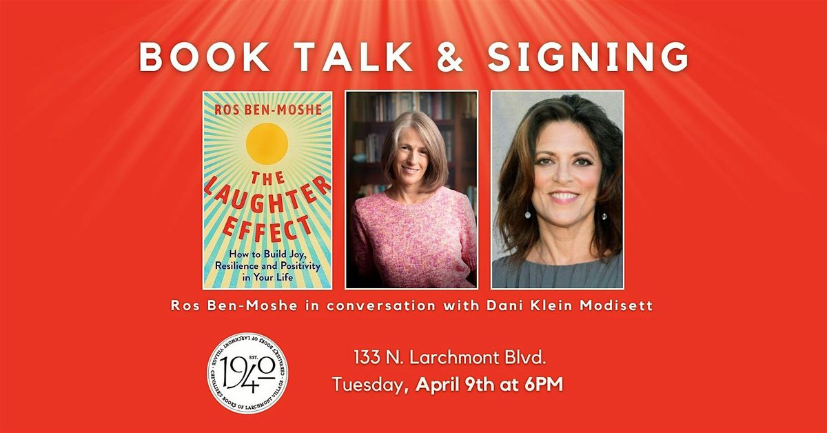 Book Launch! Ros Ben-Moshe's THE LAUGHTER EFFECT