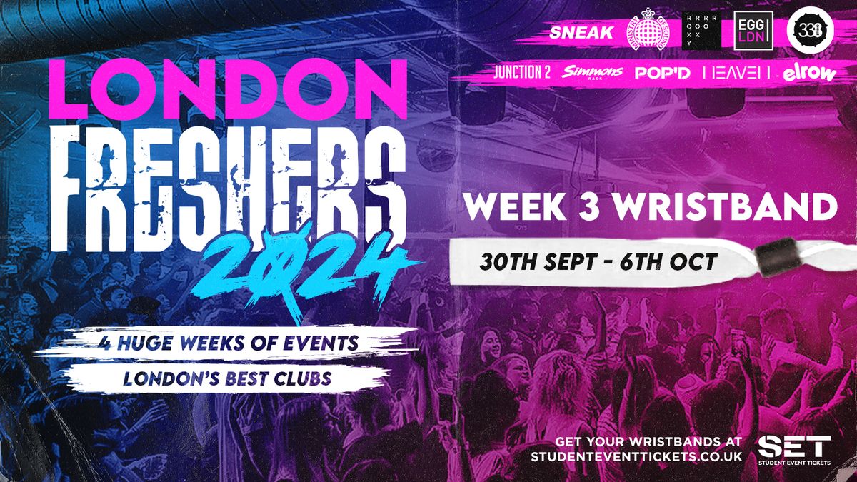 LONDON FRESHERS 2024 WRISTBANDS