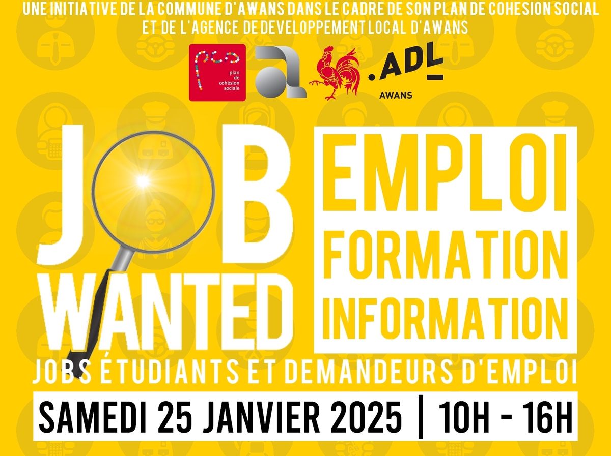 Job Wanted - Salon de l'emploi et de l'\u00e9tudiant - Awans (25\/01\/25)