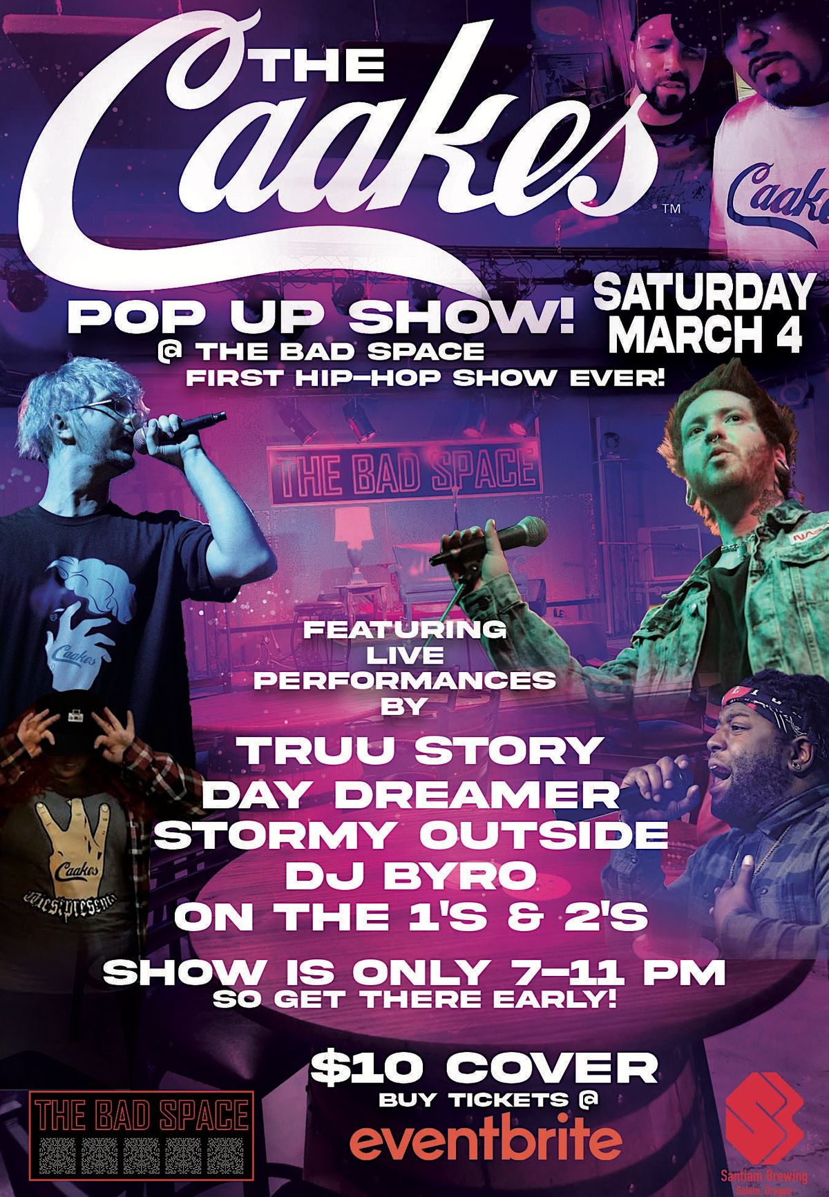 CAAKES POP UP SHOP @THE BAD SPACE  FIRST HIP-HOP SHOW EVER!