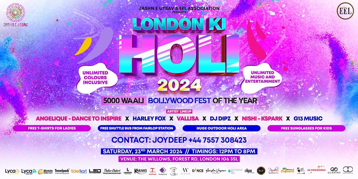 London ki Holi Festival 2024, The Willows, Banqueting and Events