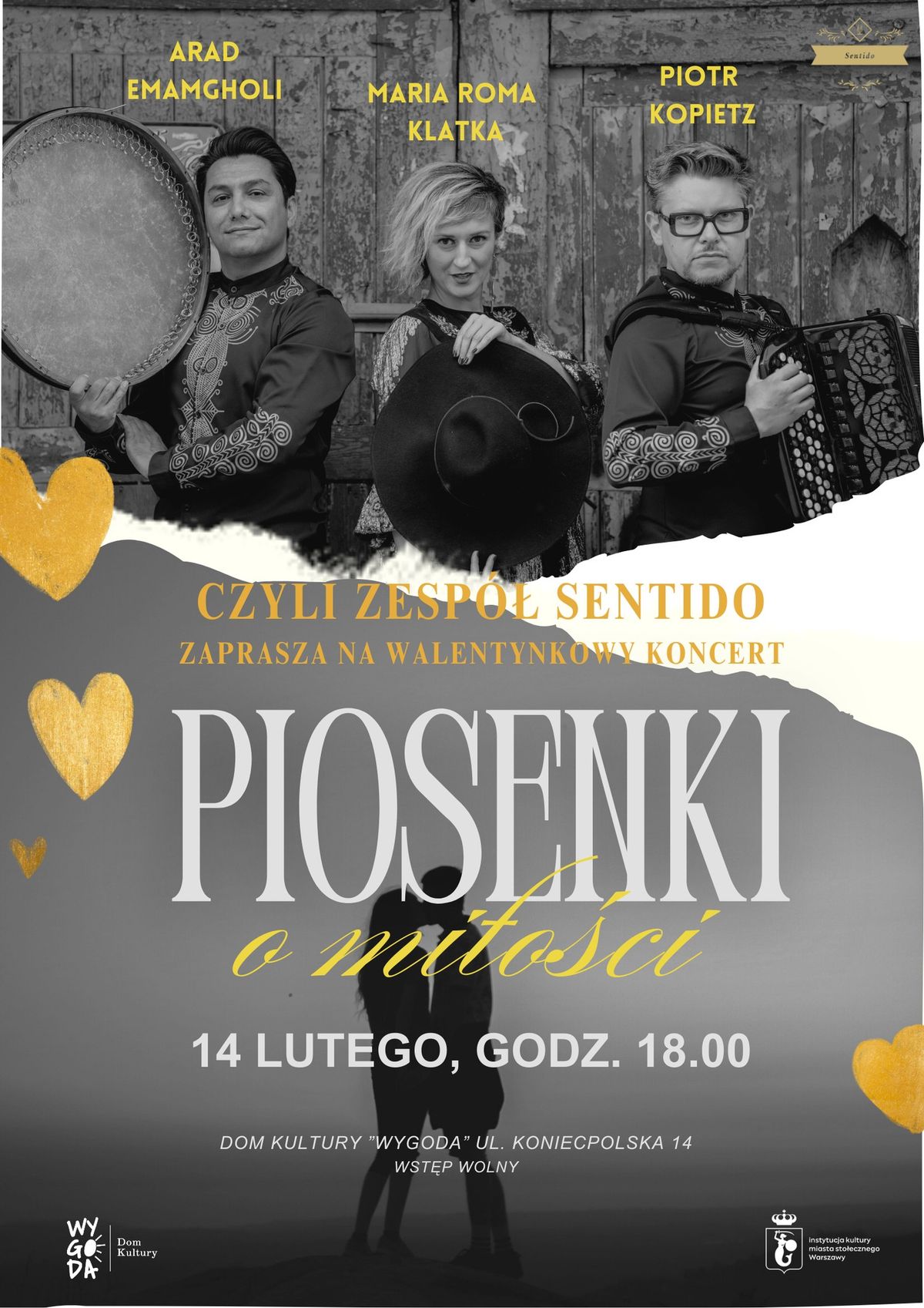 \u201ePiosenki o Mi\u0142o\u015bci\u201d \u2013 walentynkowy koncert w wykonaniu zespo\u0142u SENTIDO.