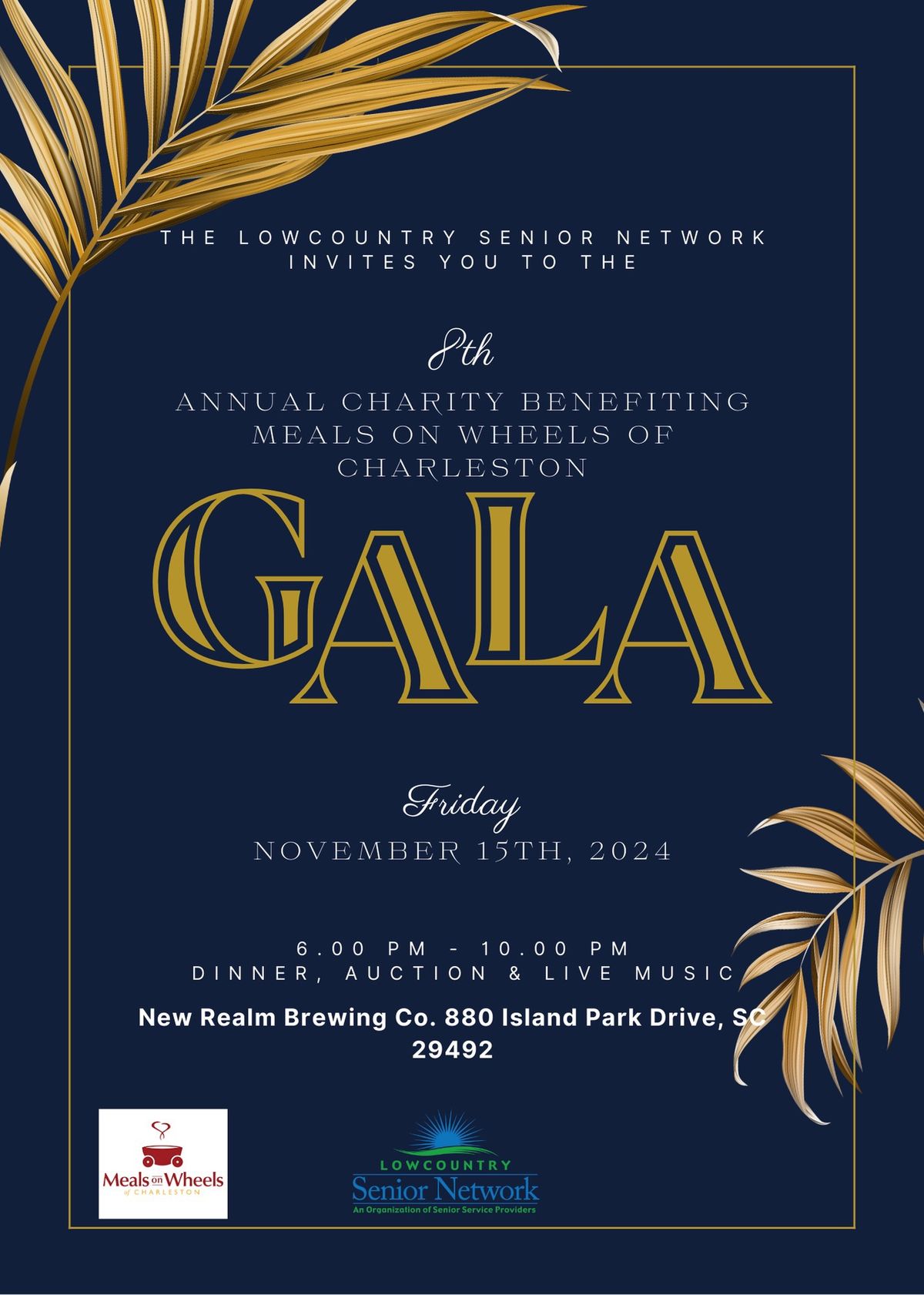 8th Annual Charity Gala Benefiting Meals On Wheels of Charleston 