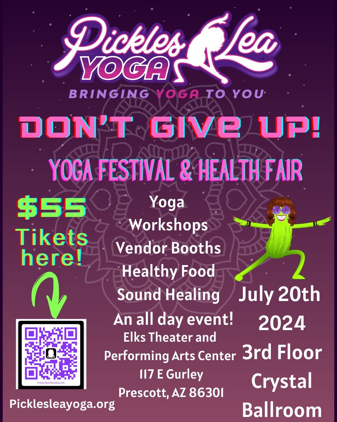 Don\u2019t Give Up Yoga Festival and Health Fair