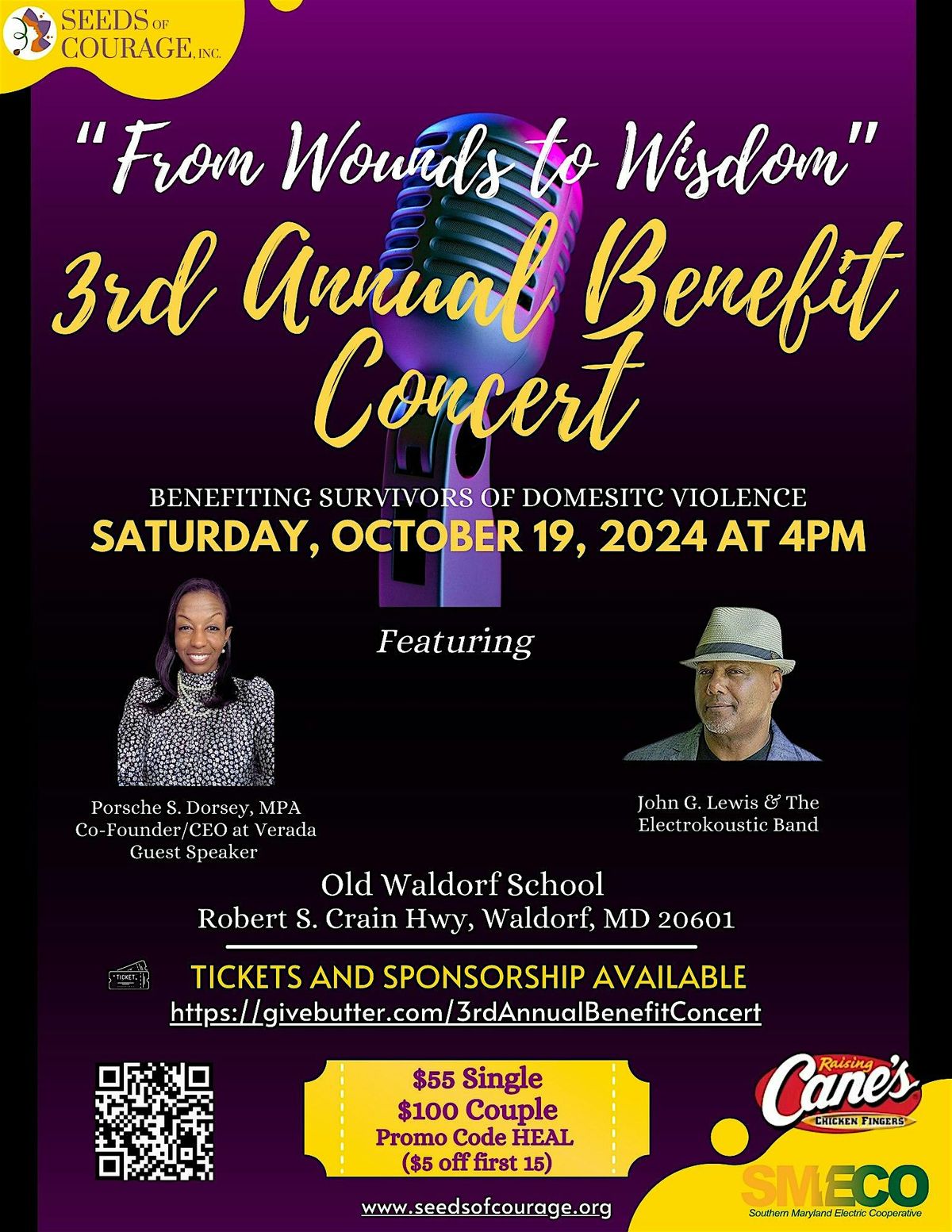 3rd Annual Benefit Concert "From Wounds to Wisdom"