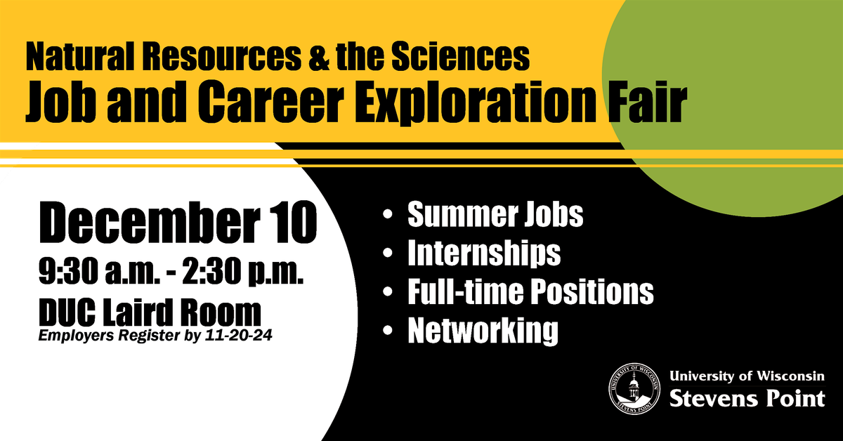 UWSP Natural Resources and the Sciences: Job and Career Exploration Fair