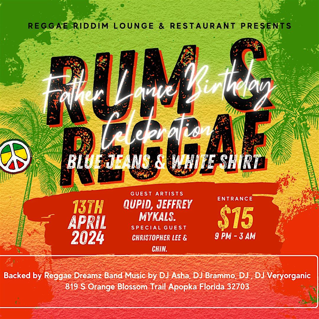 Rum & Reggae Blue Jeans & White Shirt